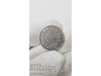 Monedă rară de argint 2 lire 1867 Vatican