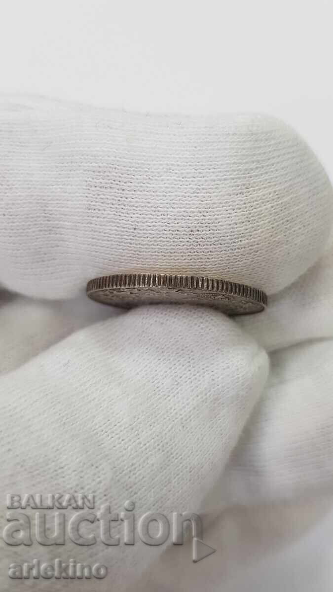 Παράδοση Σπάνιο ασημένιο νόμισμα 25 σεντ 1928 Βρετανική Καναδάς