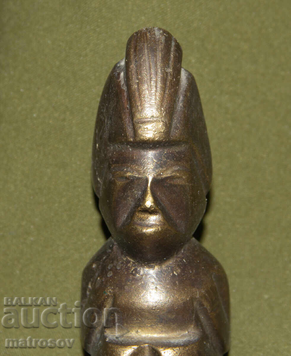 Δημοπρασία Χάλκινο στυλιζαρισμένο ειδώλιο αζτέκικης μυθολογίας