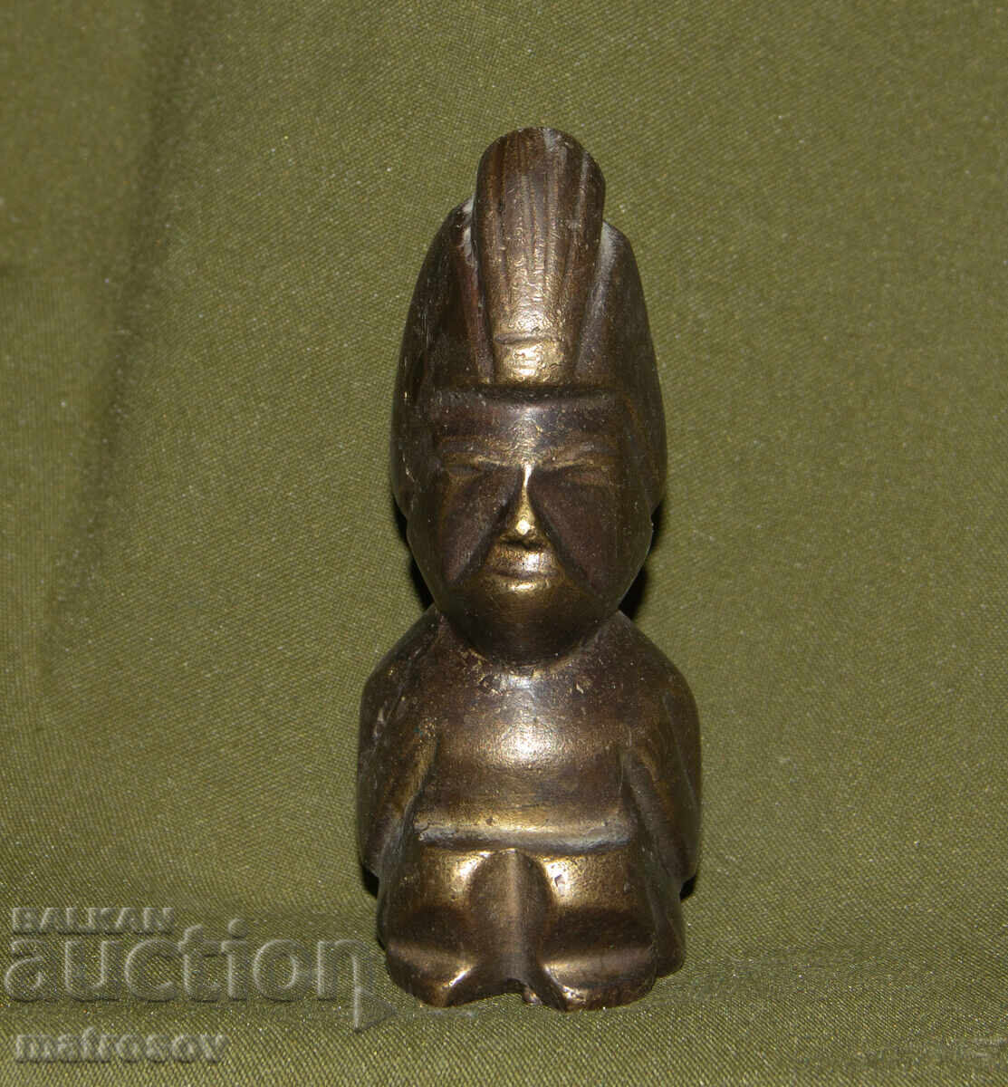 Παράδοση Χάλκινο στυλιζαρισμένο ειδώλιο αζτέκικης μυθολογίας