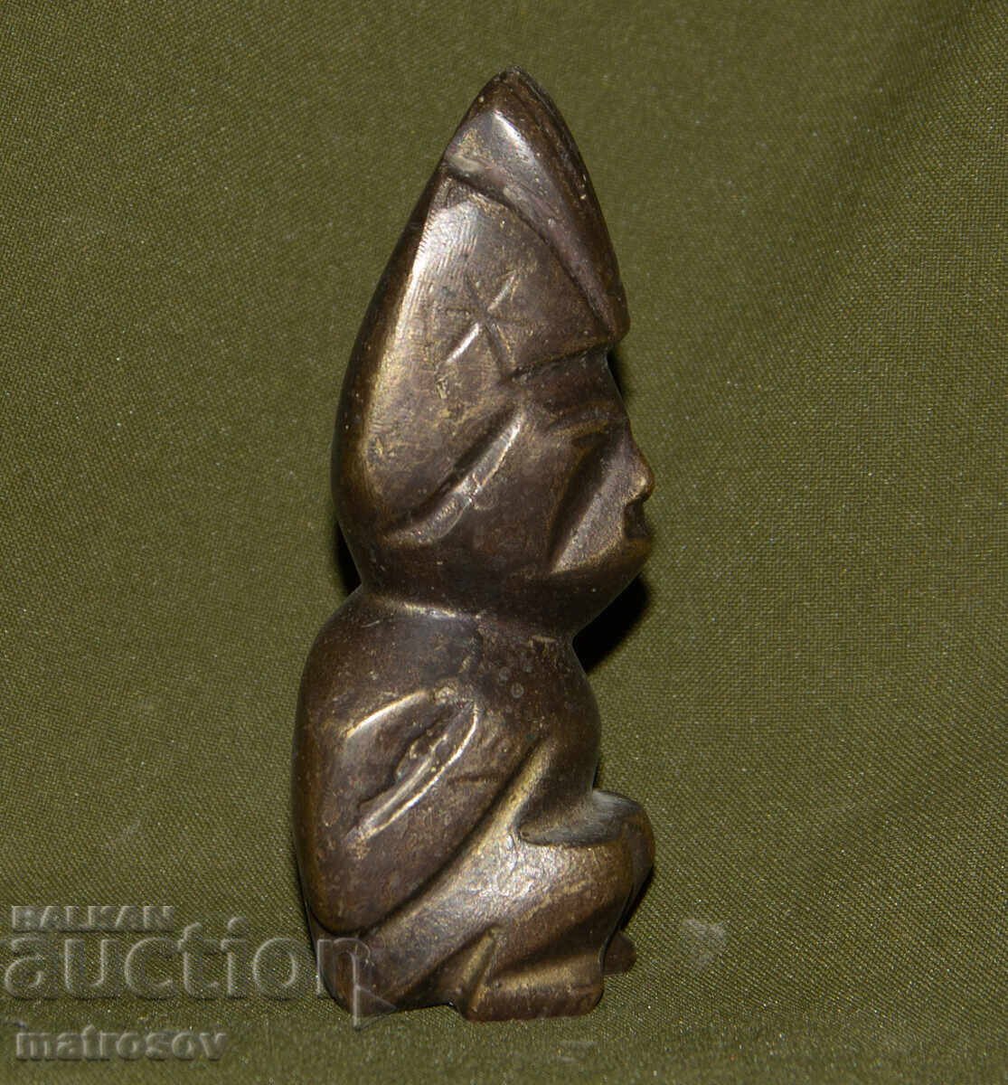 Χάλκινο στυλιζαρισμένο ειδώλιο αζτέκικης μυθολογίας - 6