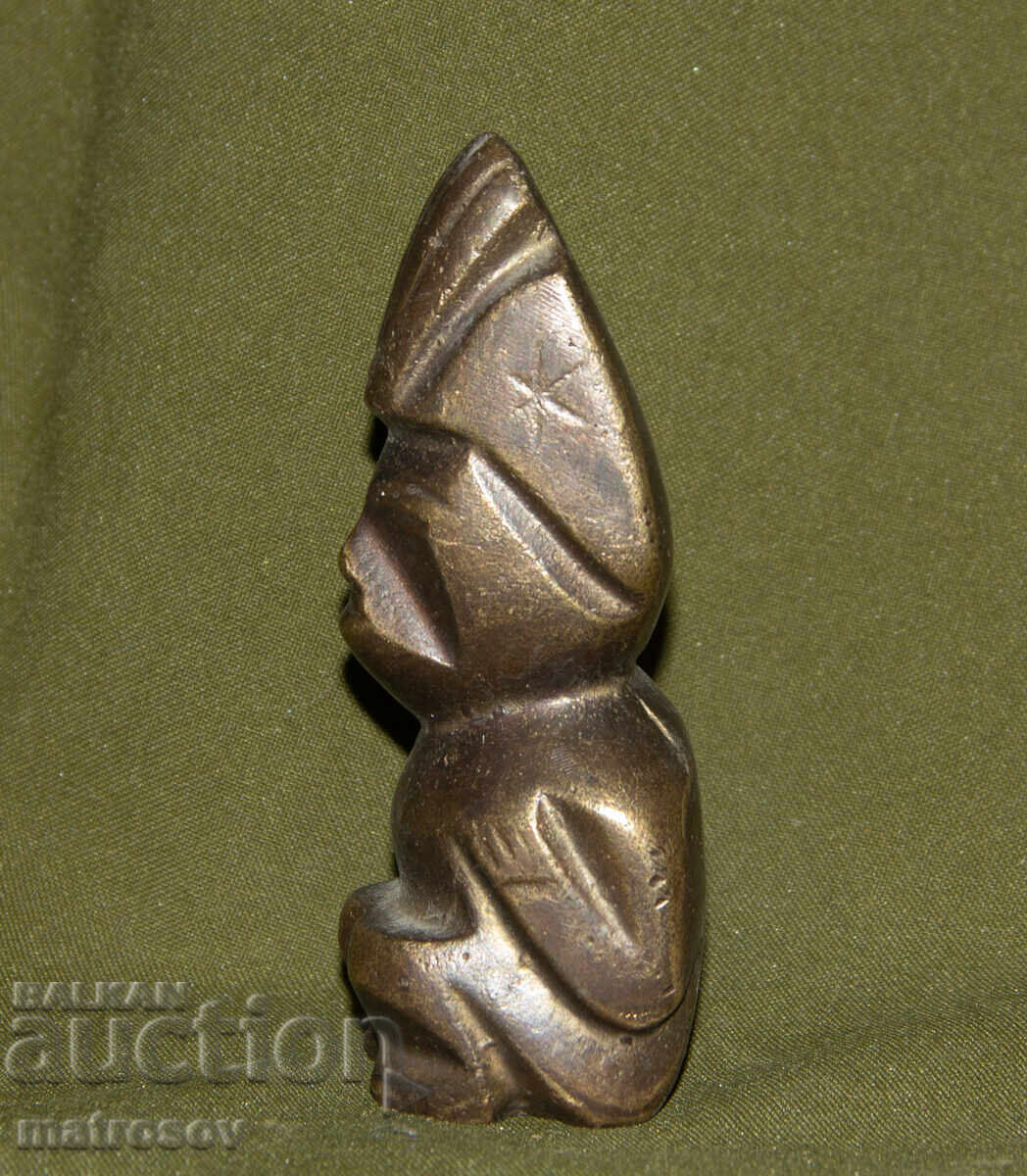 Χάλκινο στυλιζαρισμένο ειδώλιο αζτέκικης μυθολογίας