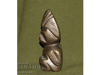 Χάλκινο στυλιζαρισμένο ειδώλιο αζτέκικης μυθολογίας