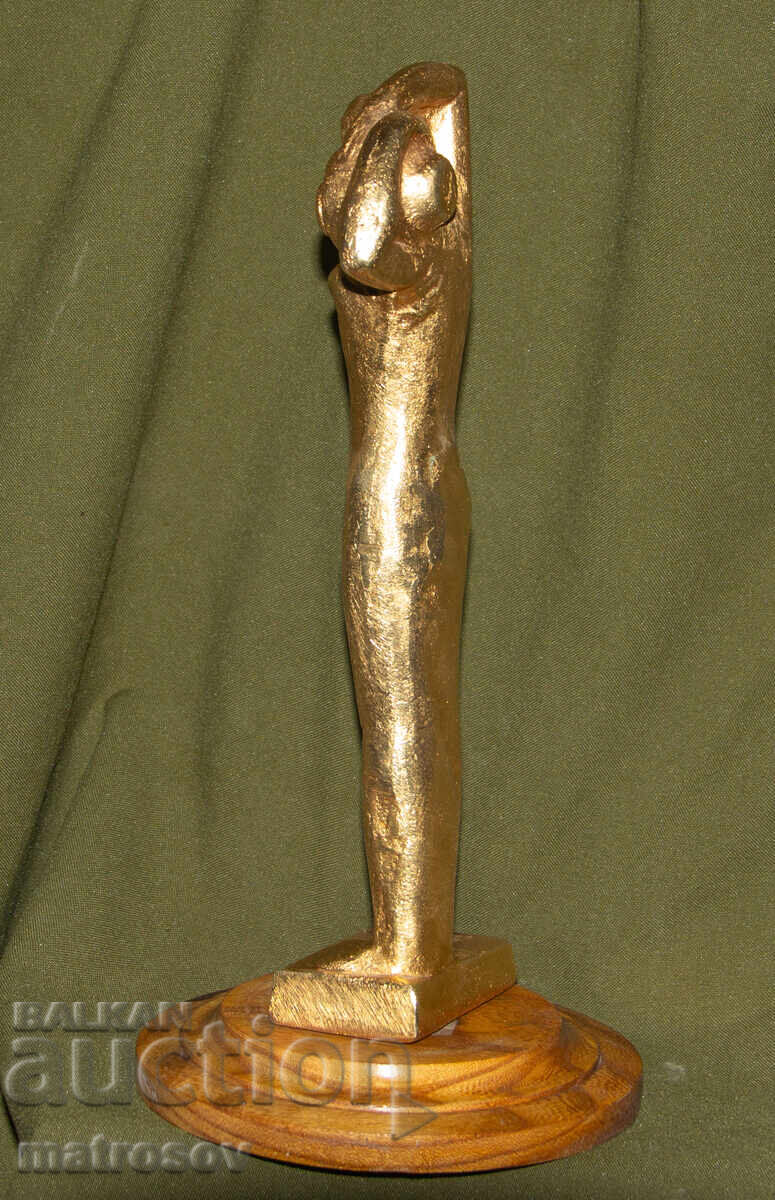 Sculptură din bronz de autor, figură stilizată - 6