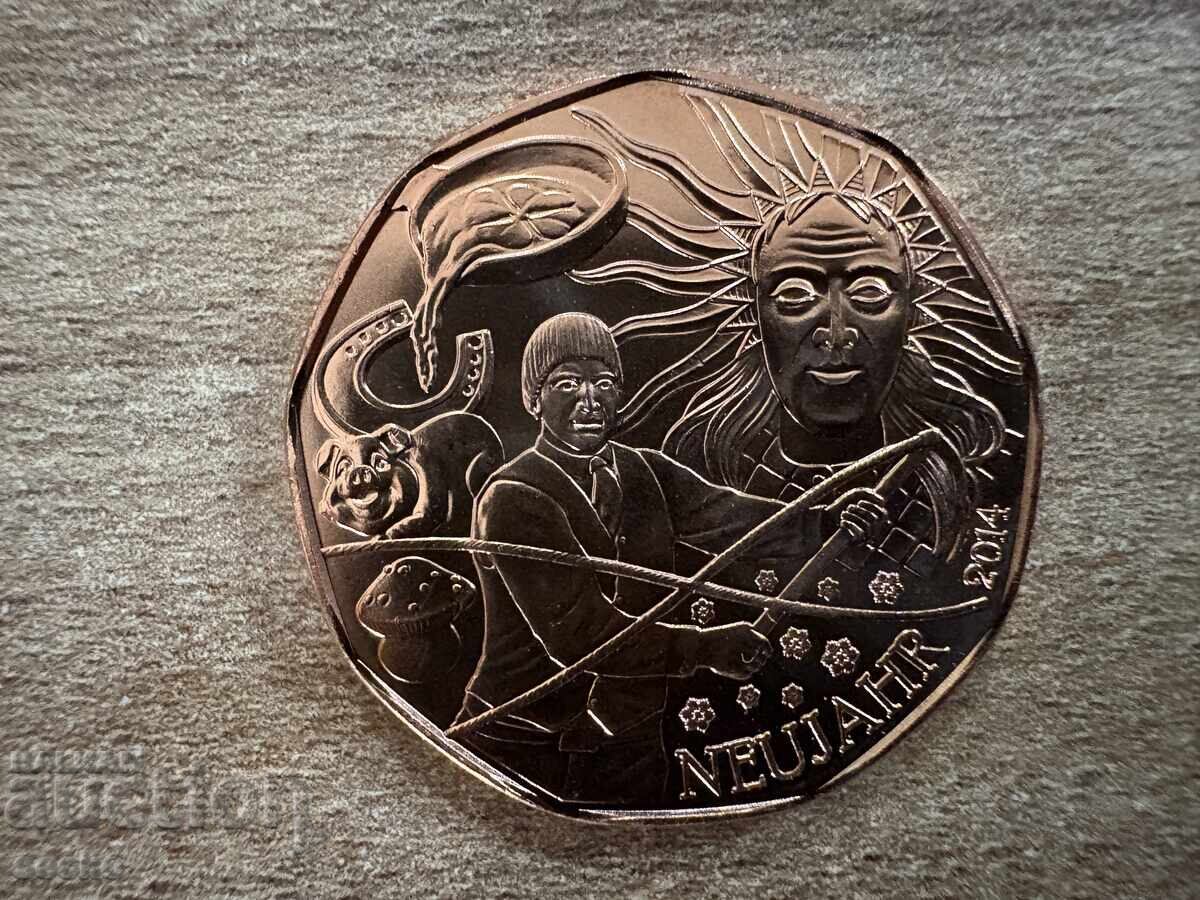 Австрия - 5 евро (2014) - Нова година с цена 15.00 лв. | € 7.67