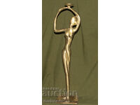 Sculptură de bronz originală sfeșnic corp gol