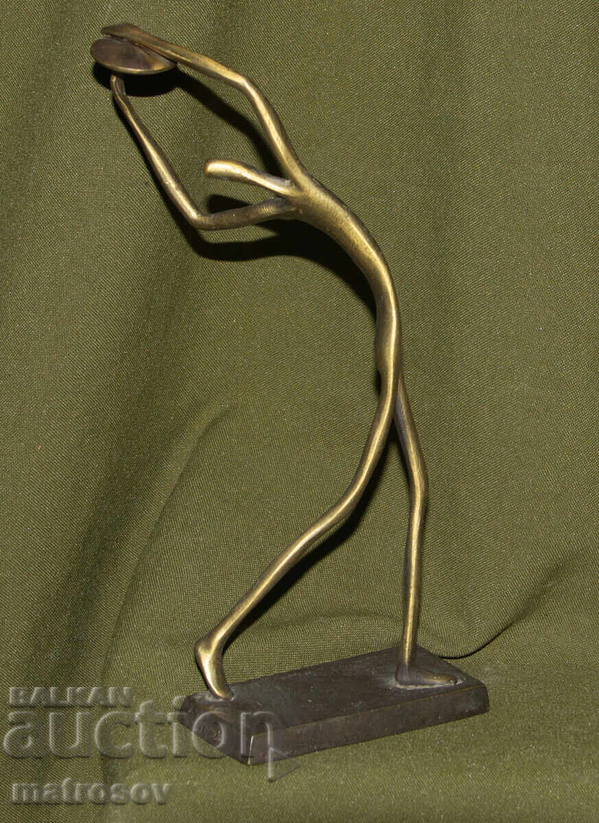 Original Bronze Sculpture of a Nude Athlete - 5