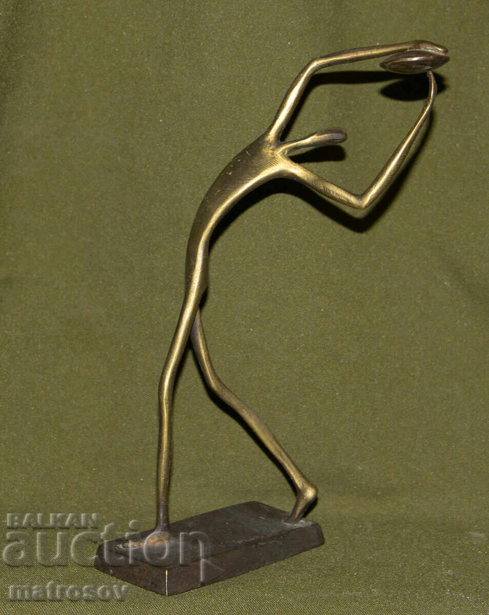 Original Bronze Sculpture of a Nude Athlete