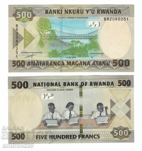500 Francs 2019 Rwanda UNC / Banknote