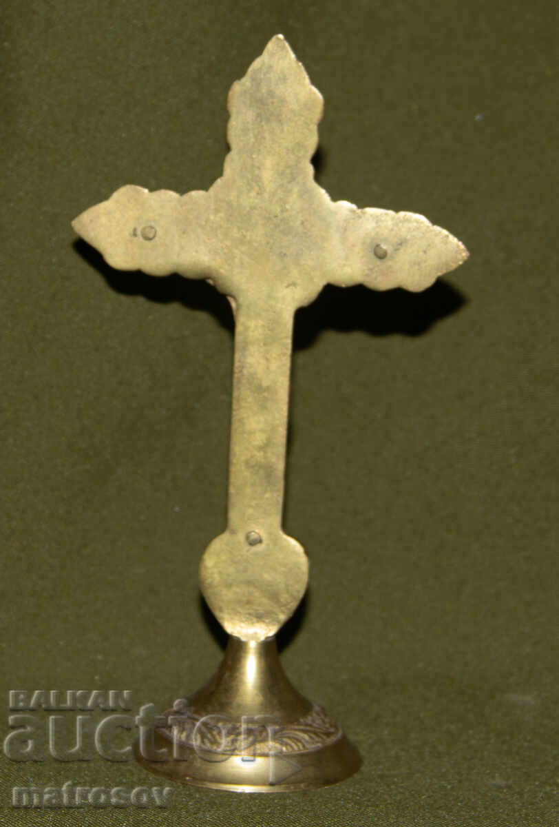 Διακοσμητικός επιτραπέζιος ορειχάλκινος σταυρός, εσταυρωμένος - 5