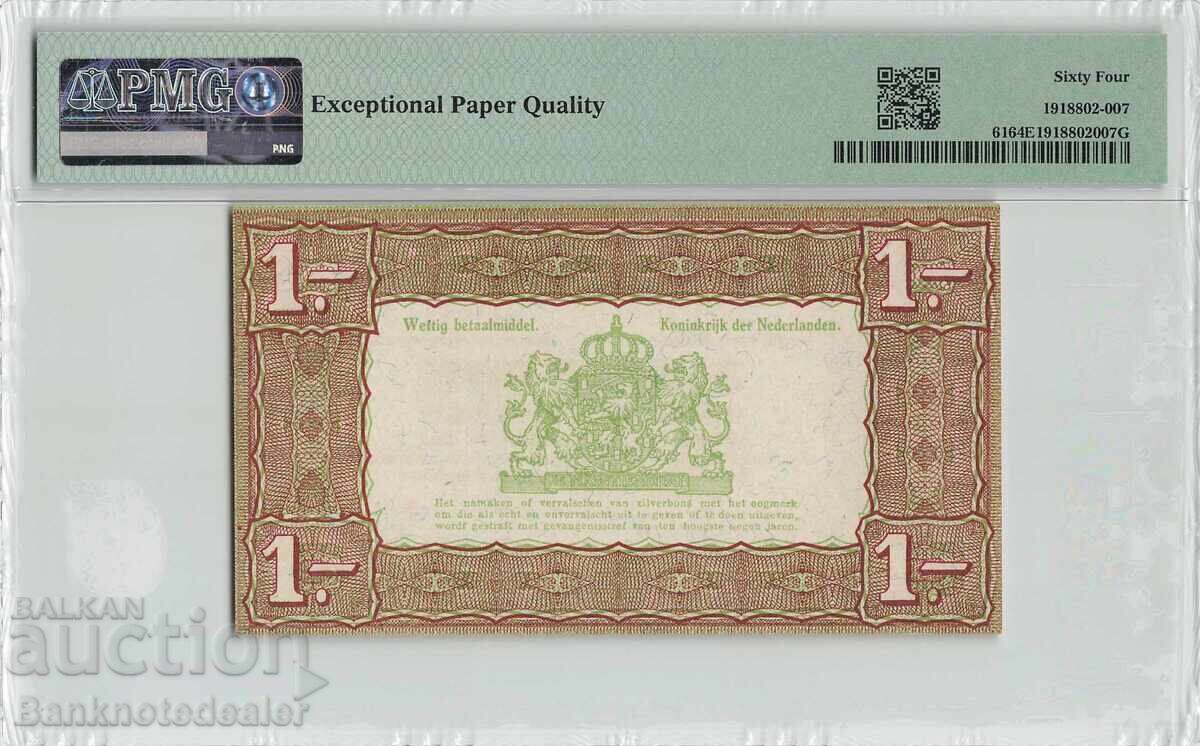Olanda 1 Gulden 1938 Pick 61 PMG Choice UNC 64 EPQ cu preț 350.00 BGN | € 178.95