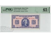 Netherlands 2 1/2 gulden 1945 Pick 71 PMG 65 EPQ