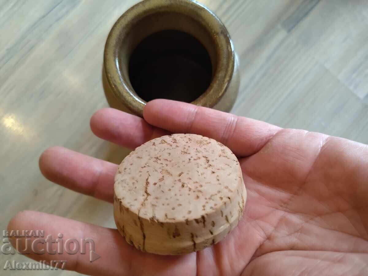 Antique French Ceramic Mustard Pot Armand Bizouard Amora - 7