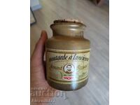 Αντίκα γαλλικό κεραμικό δοχείο μουστάρδας Armand Bizouard Amora