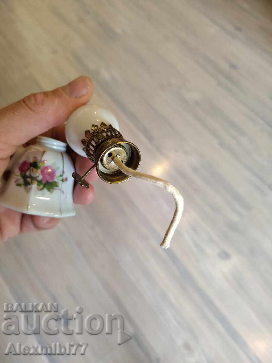 Small porcelain retro gas lamp - floral design - 5 Small porcelain retro gas lamp - floral design - 5