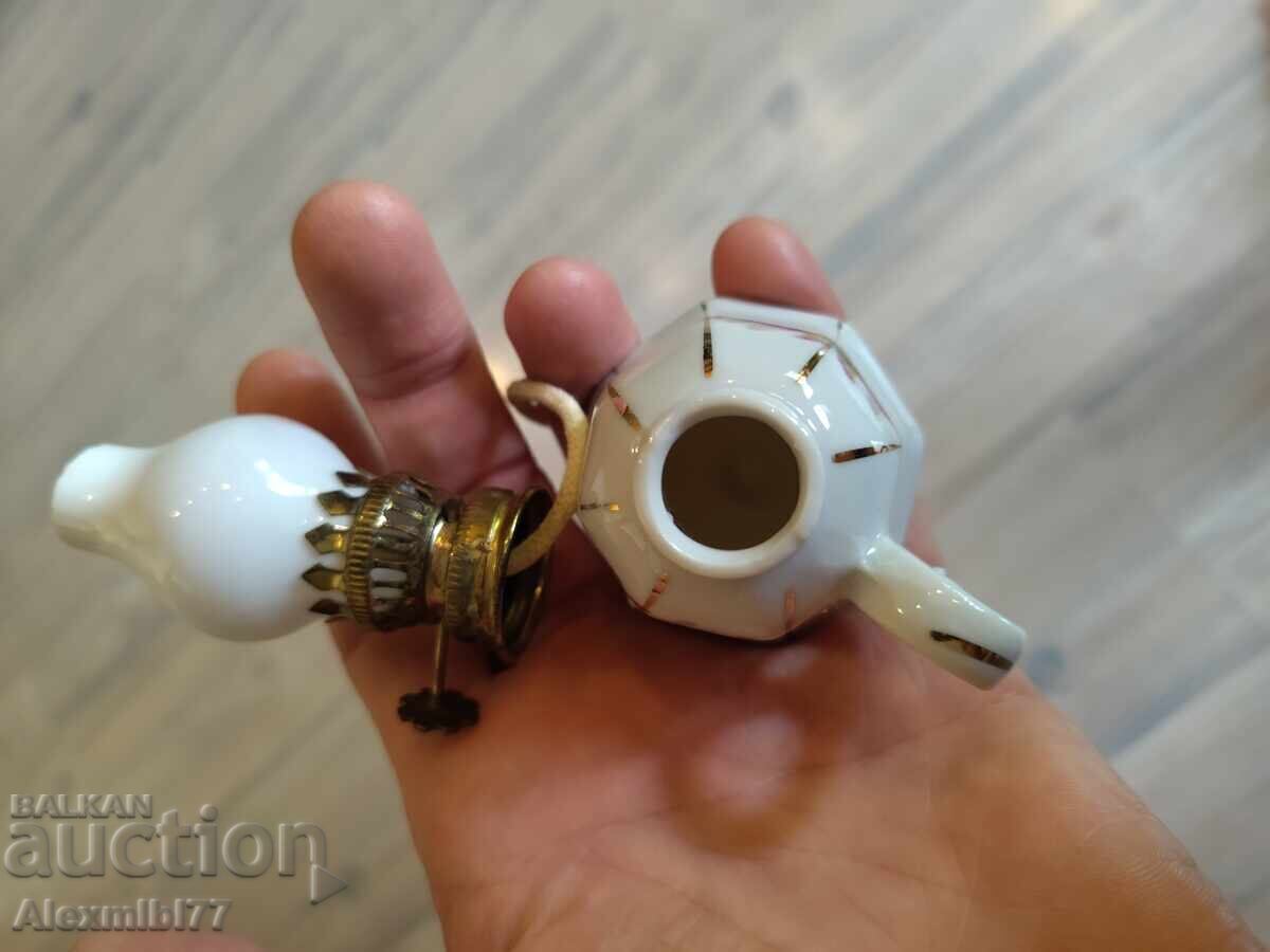 Small porcelain retro gas lamp - floral design - 7 Small porcelain retro gas lamp - floral design - 7