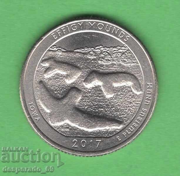 25 Cents 2017 P USA (Effigy Mounds) UNC 25 Cents 2017 P USA (Effigy Mounds) UNC