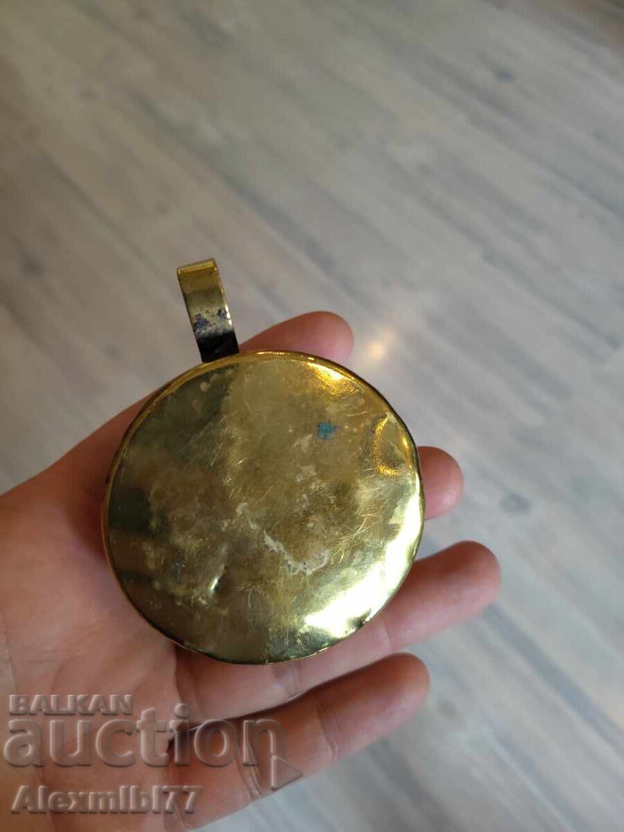 Old antique brass gas lamp - Napoleon style - 3rd - 5 Old antique brass gas lamp - Napoleon style - 3rd - 5