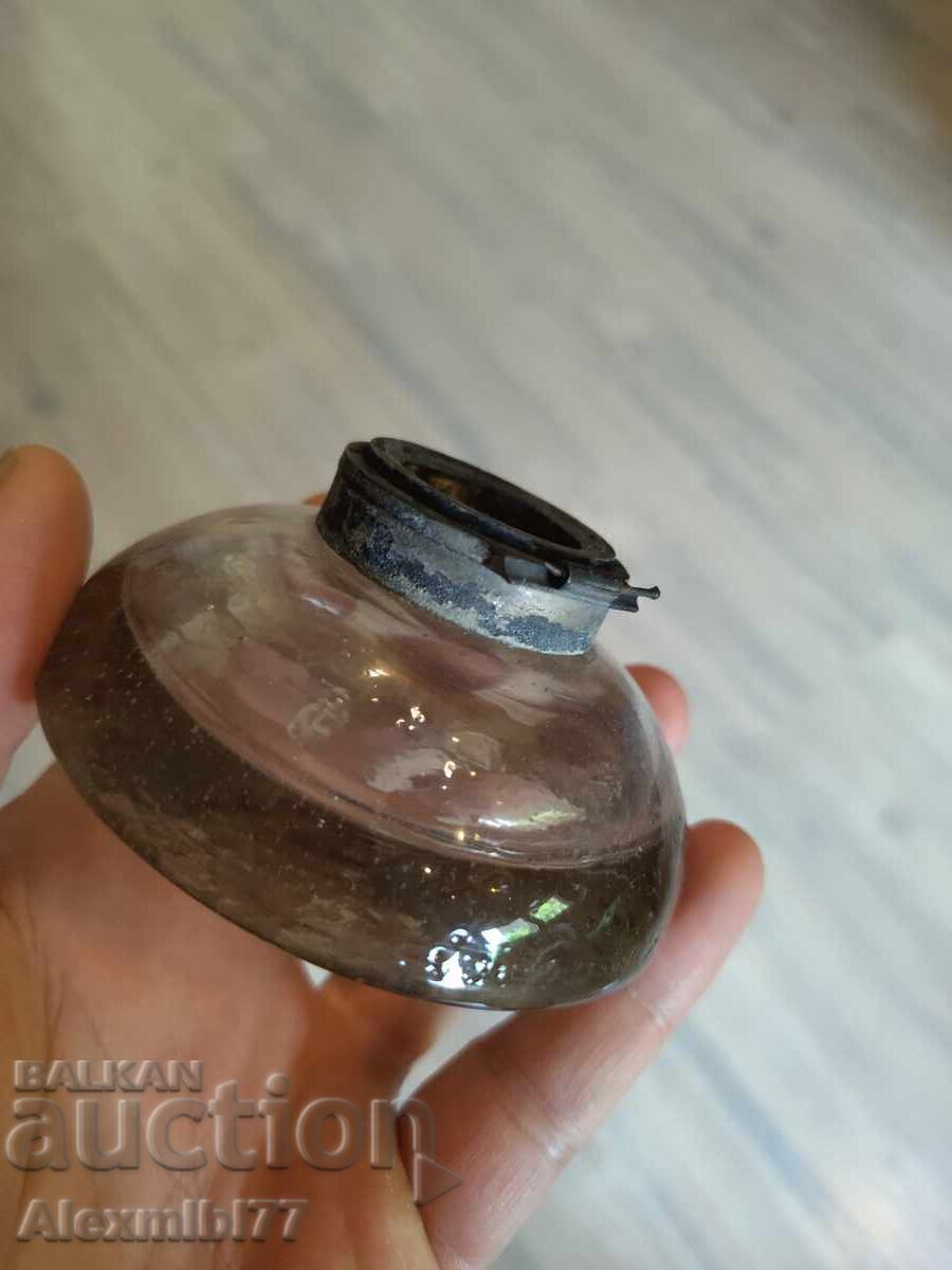 Old English glass inkwell for pen with price 9.90 BGN | € 5.06 Old English glass inkwell for pen with price 9.90 BGN | € 5.06