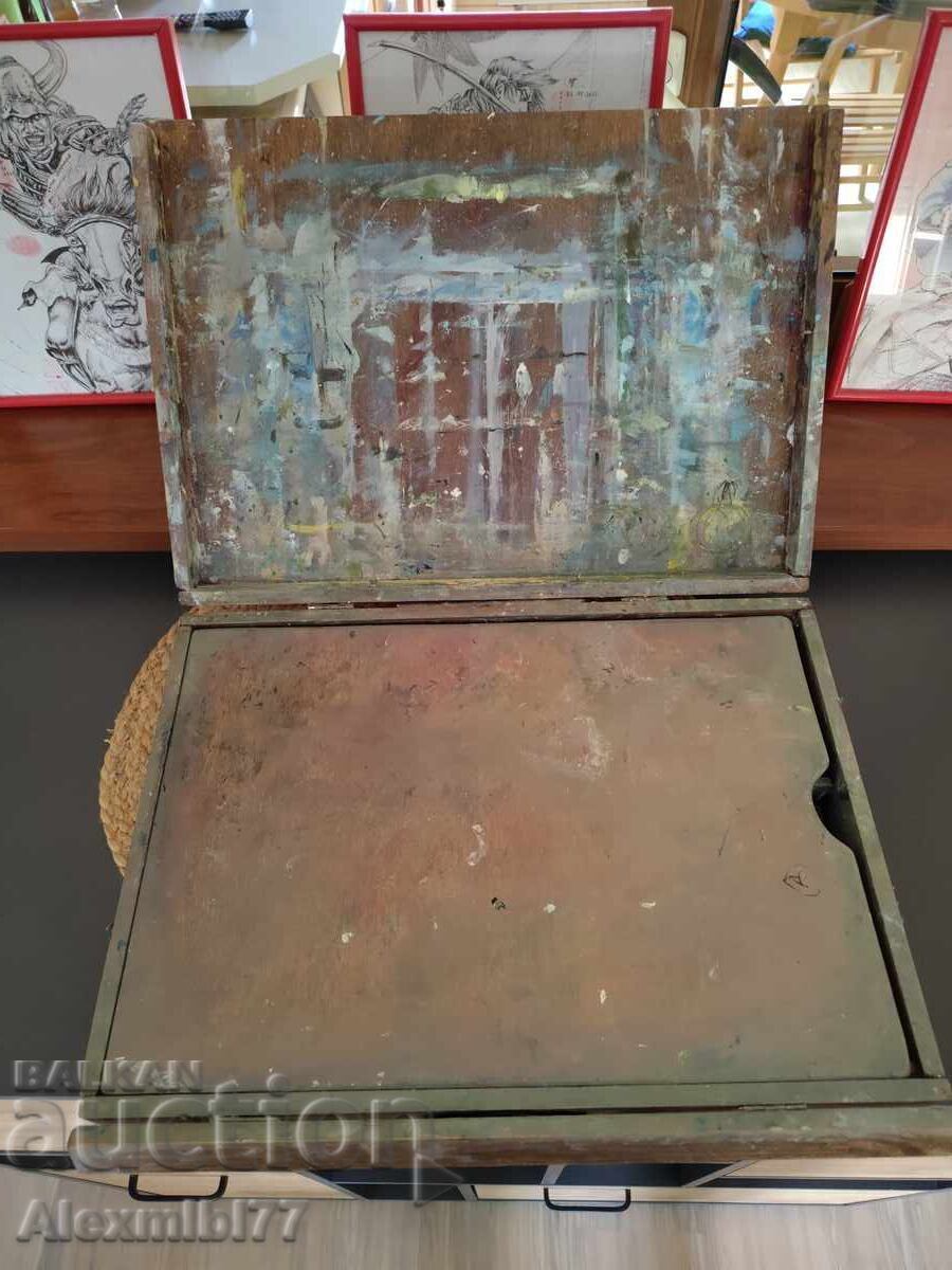 Used wooden box for an artist, type of tabletop easel - 6 Used wooden box for an artist, type of tabletop easel - 6