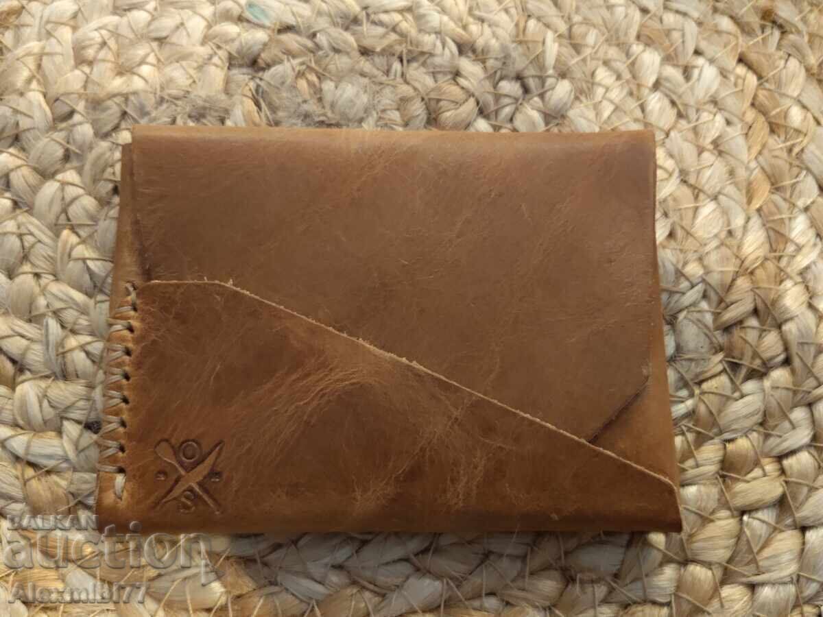 Licitație Portofel de afaceri de lux pentru bărbați din piele naturală Horween