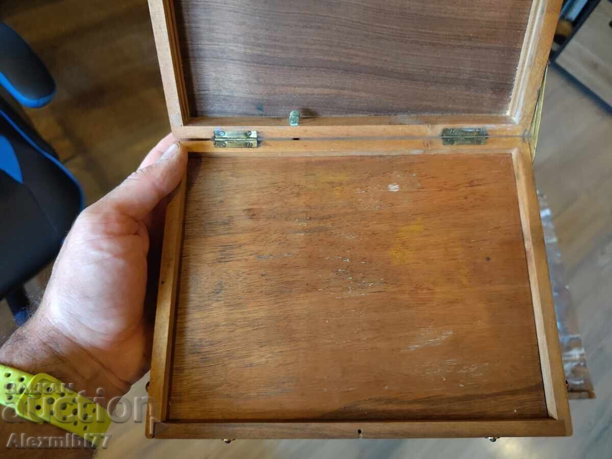 Old collectible French wooden box artist, plein air - 5