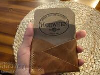 Мъжки луксозен бизнес портфейл от естествена кожа Horween