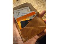 Portofel de afaceri de lux pentru bărbați din piele naturală Horween