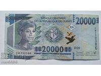 20000 franci Guineea Bancnotă din Africa Guineea 20000 franci