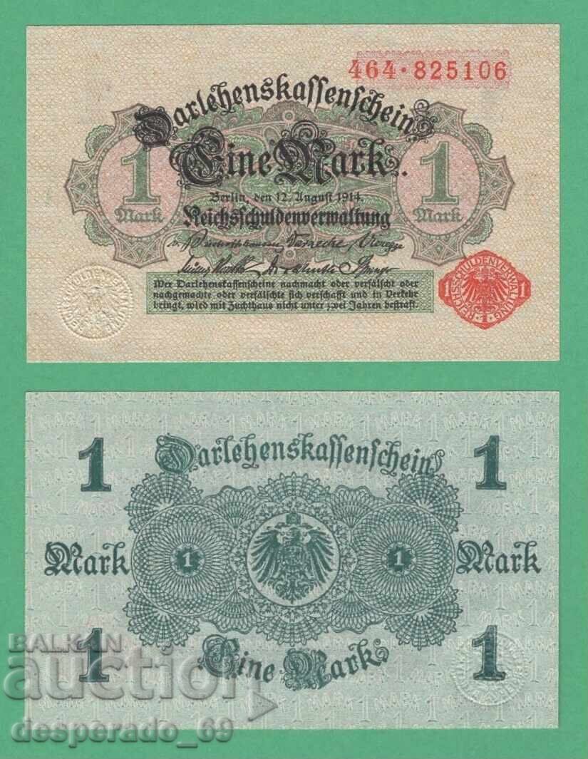 (¯`'•.¸GERMANIA 1 timbru 1914 UNC (varianta 2)¸.•'´¯)