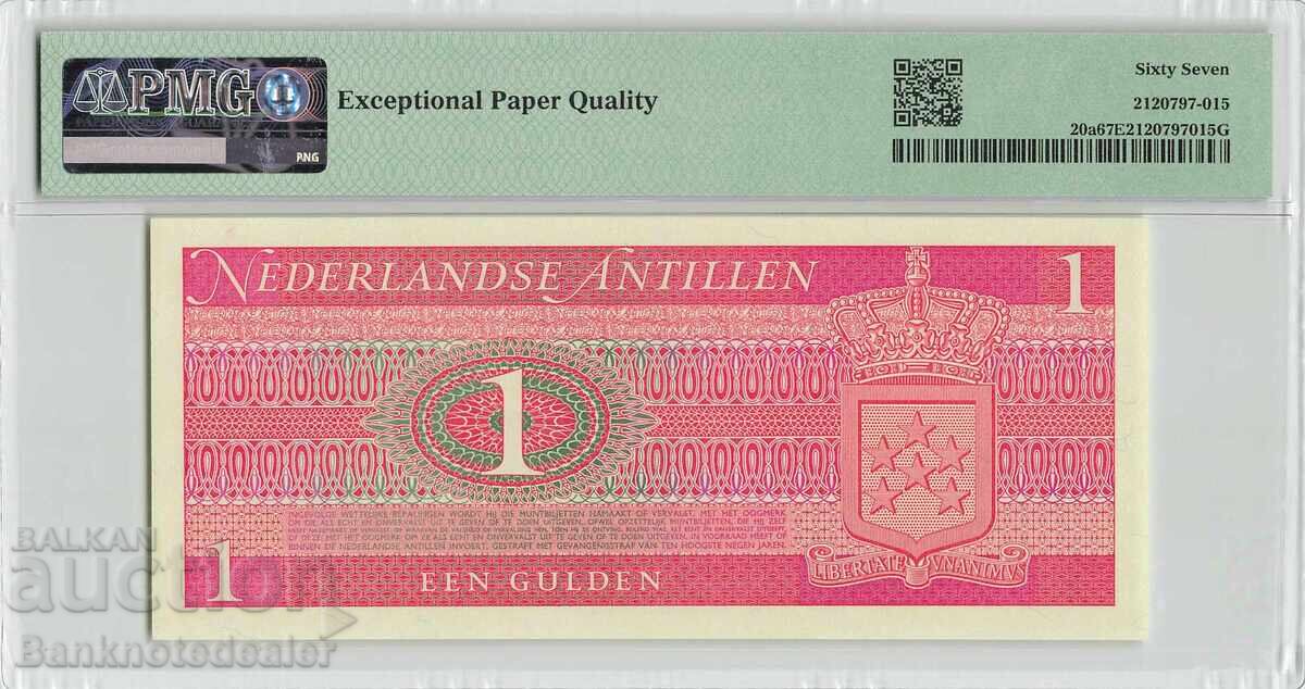 Netherlands Antilles 1 Gulden 1970 Pick 20a PMG Superb Gem with price 160.00 BGN | € 81.81