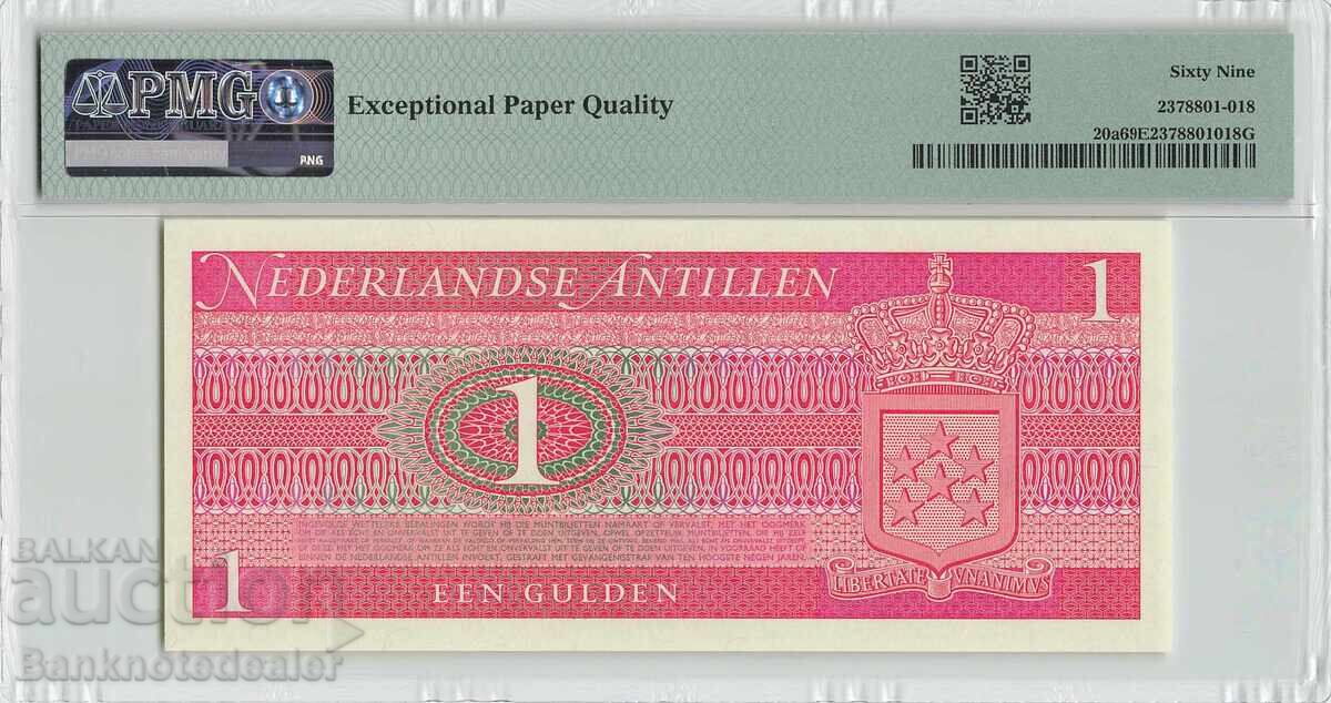 Netherlands Antilles 1 Gulden 1970 Pick 20a PMG 69 Gem with price 320.00 BGN | € 163.61