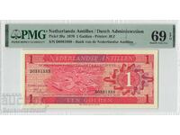 Antilele Olandeze 1 Gulden 1970 Pick 20a PMG 69 Gem