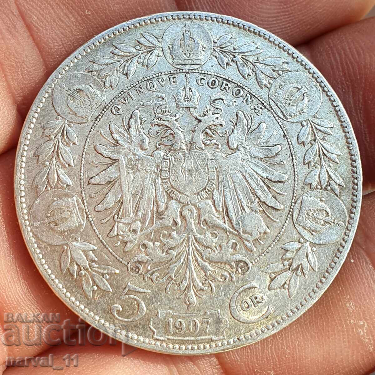 5 Крони 1907 - Австрия