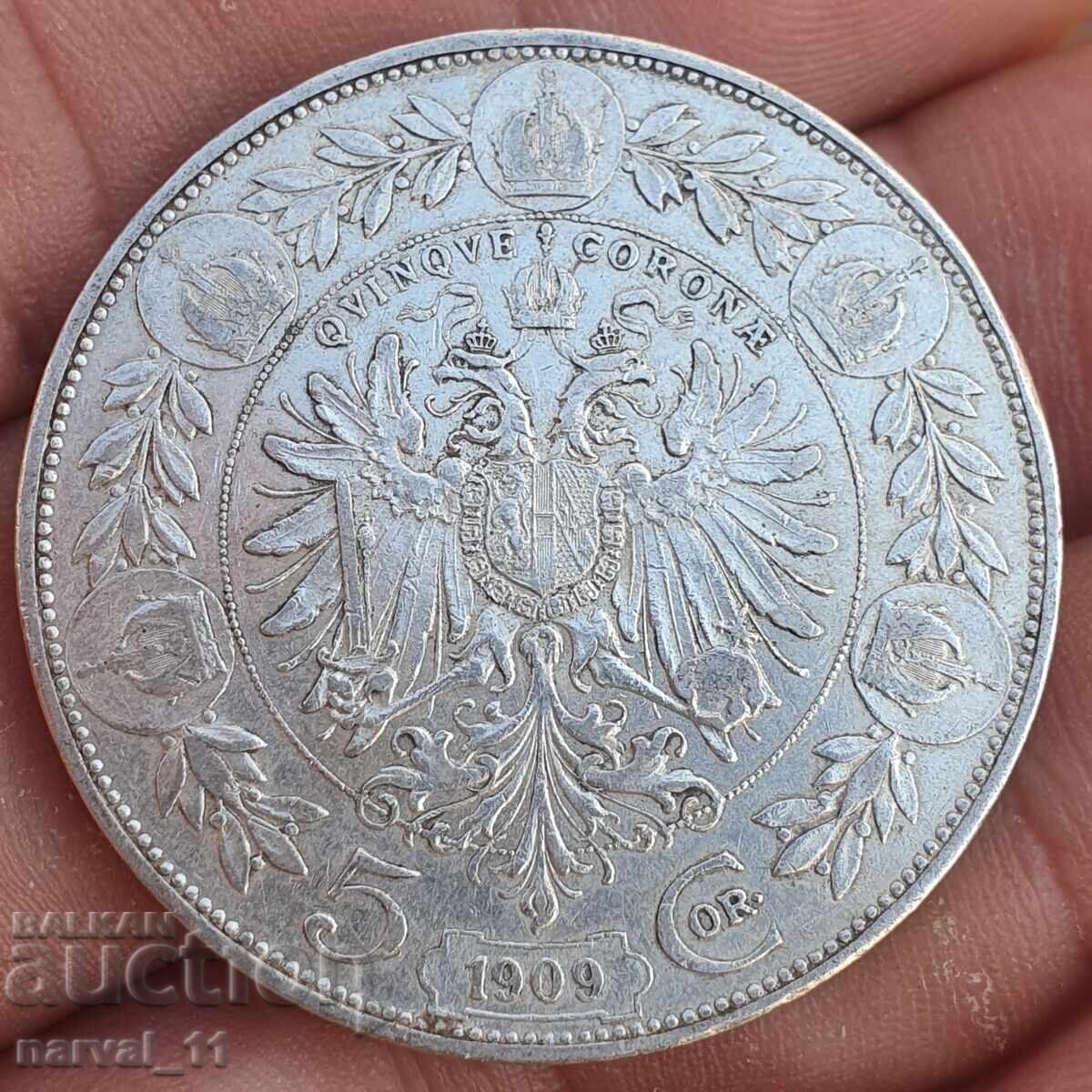 5 Kronen 1909 - Austria 5 Kronen 1909 - Austria