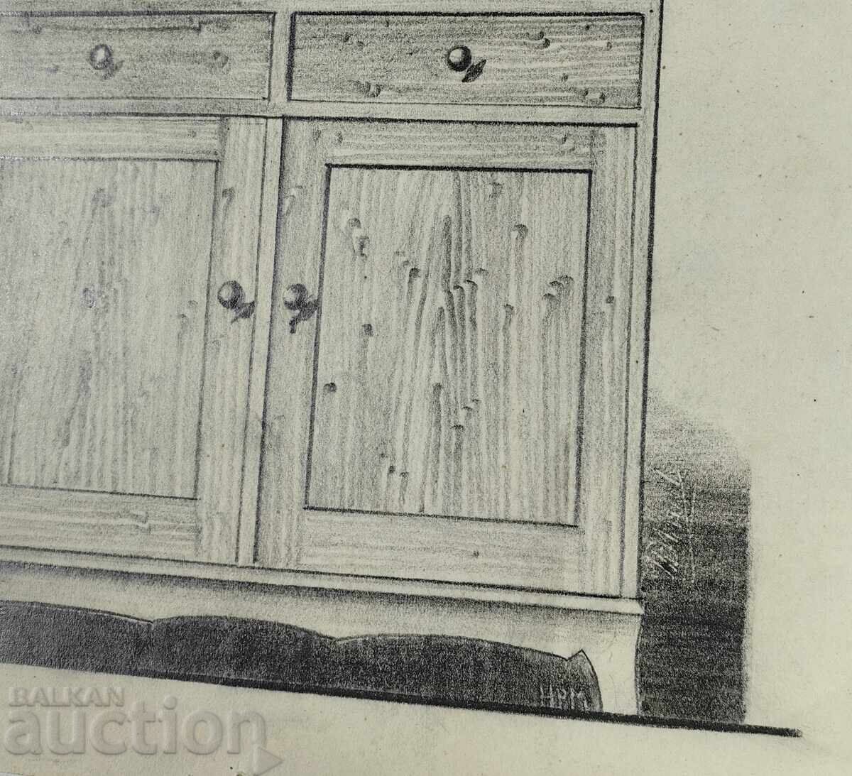 ΠΑΛΑΙΑ ΜΑΣΤΟΡΙΚΗ ΖΩΓΡΑΦΙΑ ΥΠΟΓΕΓΡΑΜΜΕΝΗ ΞΥΛΟΥΡΓΙΚΟ ΝΤΟΥΛΑΠΙ ΒΑΣΙΛΕΙΟ με τιμή 39.00 BGN | € 19.94