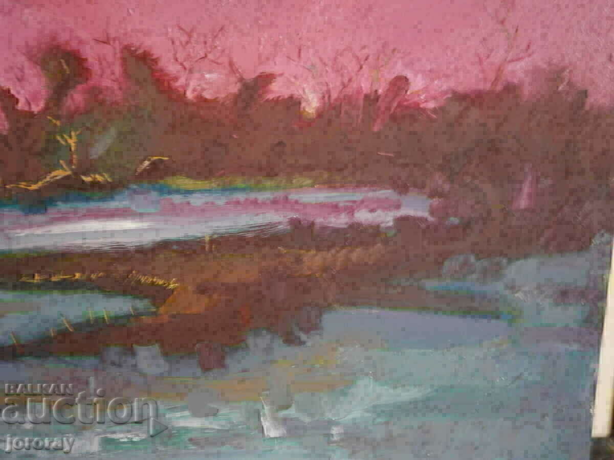 Oil landscape on phaser 80x65.5cm - 5