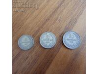 Lot of 5, 10 and 20 cents 1912