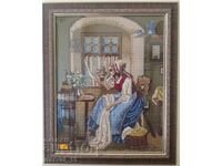 Goblen - fetiță. 50 x 60 cm