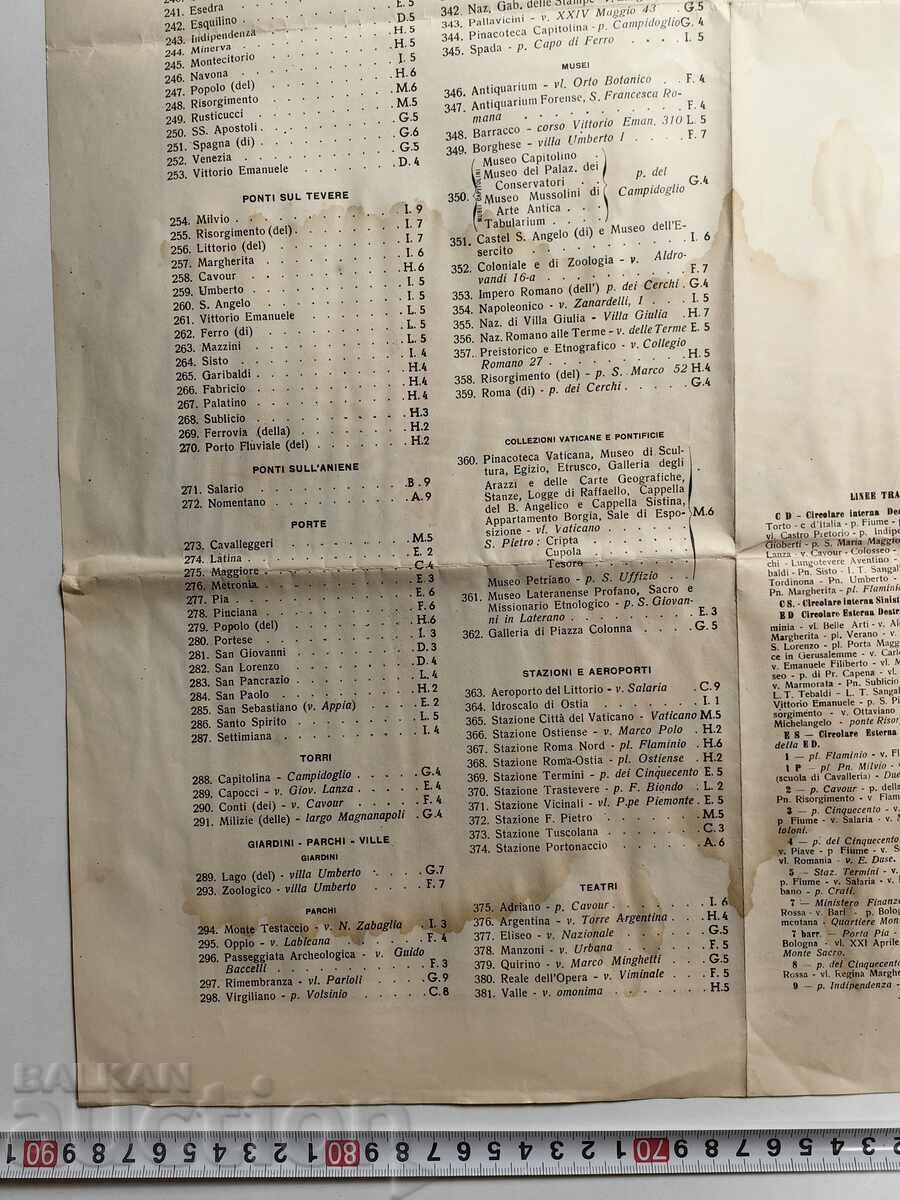 HARTĂ MARE A ROMEI DIN TIMPUL LUI MUSSOLINI AL DOILEA RĂZBOI MONDIAL - 6