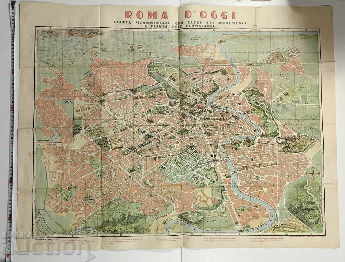 HARTĂ MARE A ROMEI DIN TIMPUL LUI MUSSOLINI AL DOILEA RĂZBOI MONDIAL