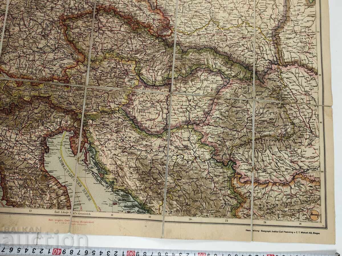 ΠΑΛΑΙΟΣ ΜΕΓΑΛΟΣ ΧΑΡΤΗΣ ΤΩΝ ΚΡΑΤΩΝ ΤΗΣ ΕΥΡΩΠΗΣ ΒΟΥΛΓΑΡΙΑ - 5