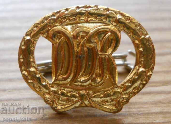 Gold-plated sports badge "GDR" - 1960