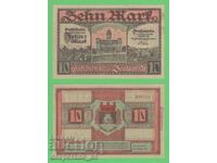 (¯`'•.¸GERMANIA (Zeulenroda) 10 mărci 1918 UNC¸.•'´¯)