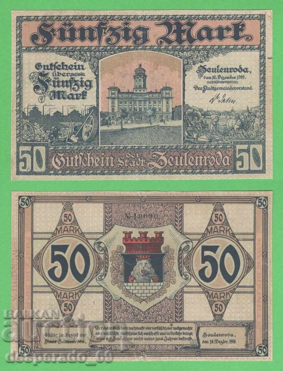 (¯`'•.¸GERMANIA (Zeulenroda) 50 mărci 1918 aUNC¸.•'´¯) (¯`'•.¸GERMANIA (Zeulenroda) 50 mărci 1918 aUNC¸.•'´¯)