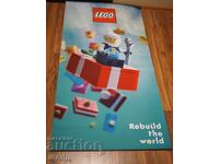 LEGO Afiș Original de Reclamă, Poster Dublu, constructor LEGO