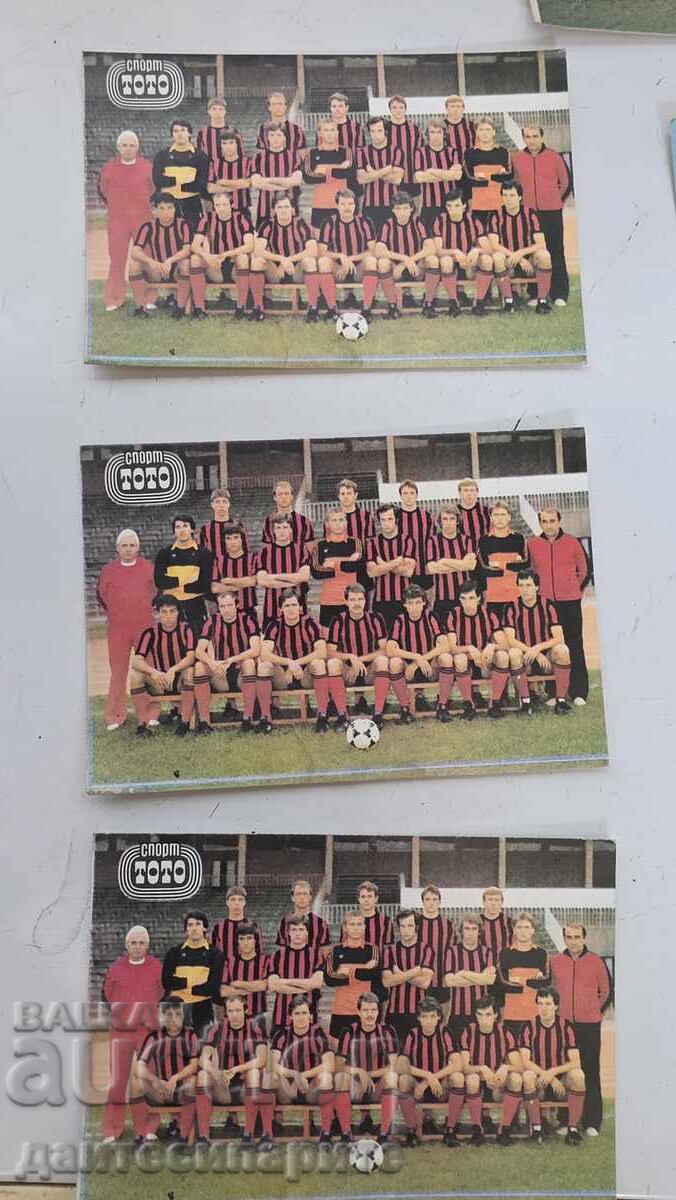 Calendaruțe vechi cu Levski Spartak și Lokomotiv cu preț 20.00 BGN | € 10.23