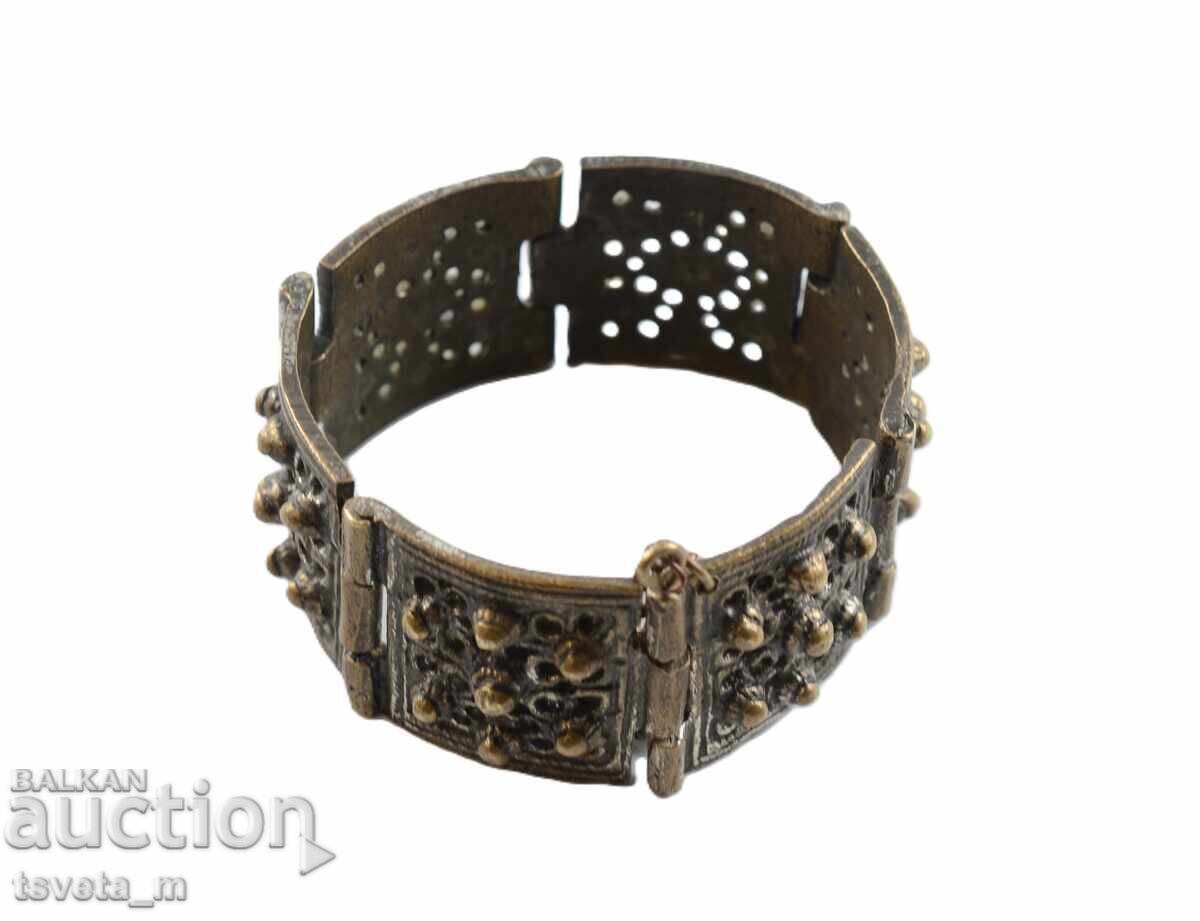 Delivery of Antique bronze bracelet, Revival period ornament, FOLK COSTUME