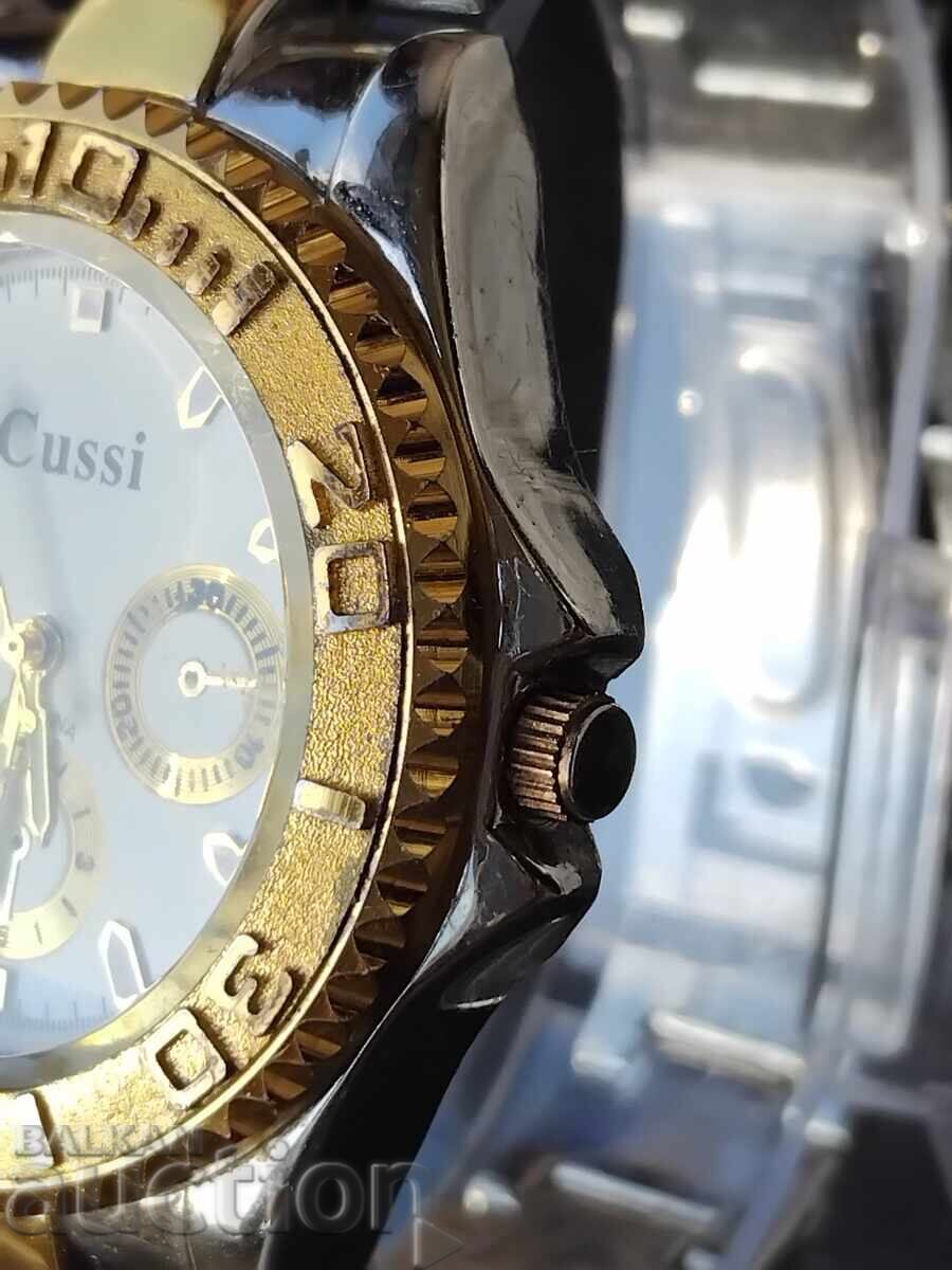 Men's watch Cussi / quartz / almost new / - 42mm with price 49.00 BGN | € 25.05 Men's watch Cussi / quartz / almost new / - 42mm with price 49.00 BGN | € 25.05