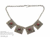 Antique necklace, Revival period adornment, folk costume